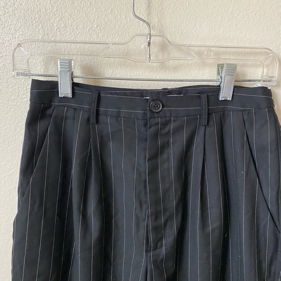 Reformation Black Pinstripe Trousers - Picture 4 of 13